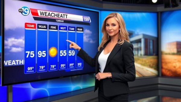 Local Ohio news weather forecast with meteorologist on TV.