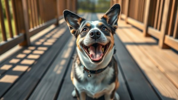 Funny dogs caught being absolutely ridiculous: goofy grinning dog.