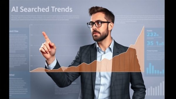 AI agents shopping trends rising on graph with man pointing