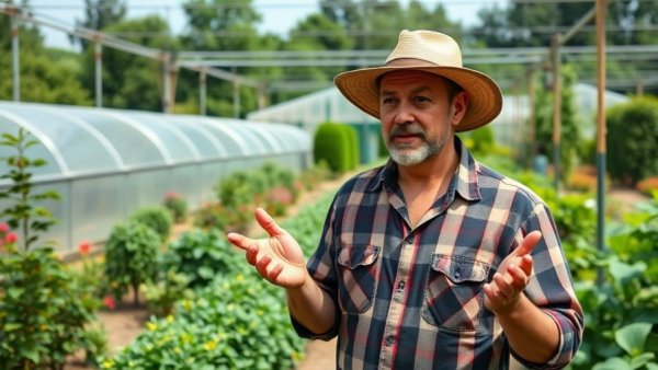Casual gardener explaining how to make garden weeds go away.