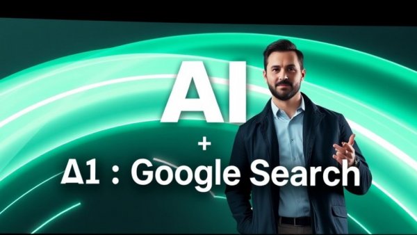 AI is Shaping the Future of Google Search graphic with two men