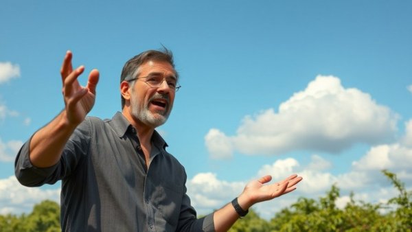 Man explaining how to spot stratus and cirrus clouds.