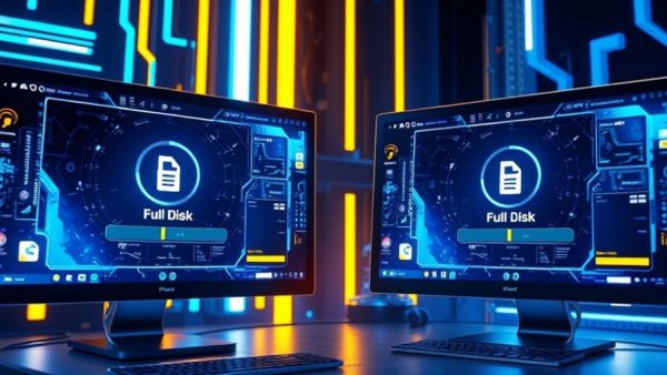 Enable storage sense for automatic cleanups: Before and after PC cleanup displayed on screens.