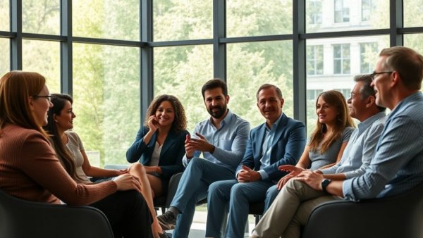 Discussion on health benefits of collagen with engaged group indoors.