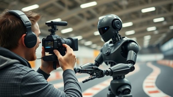 Artificial Intelligence in Robotics capturing humanoid robot running