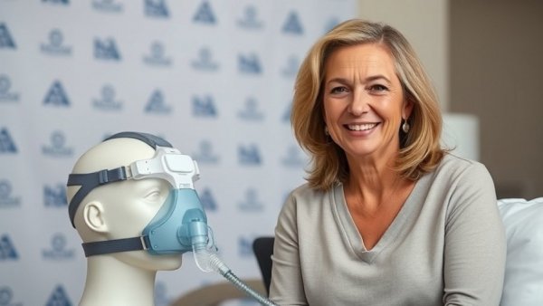 Best beginner CPAP mask review setup with mannequin and presenter.