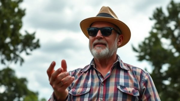 Man discussing cold weather effects on fig trees outdoors