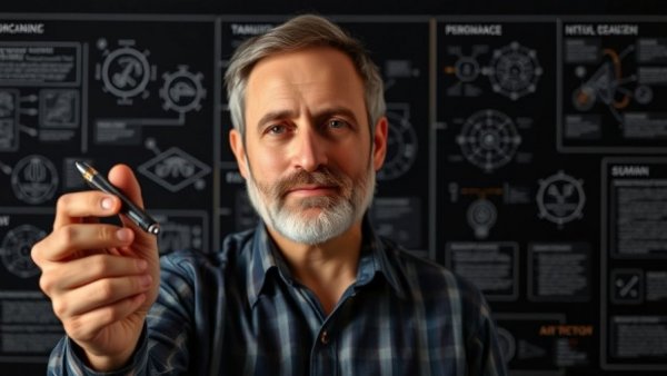 Man explains context engineering for AI performance.