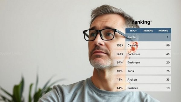 Middle-aged man evaluating businesses, digital marketing strategies.