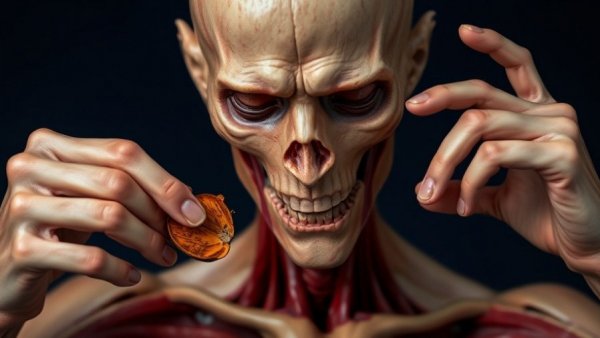 Anatomy model holding pumpkin seeds, highlighting benefits of pumpkin seeds.