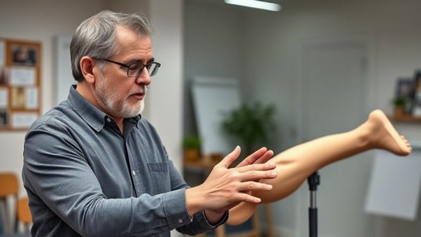 Acupressure demonstration with mannequin and instructor for families