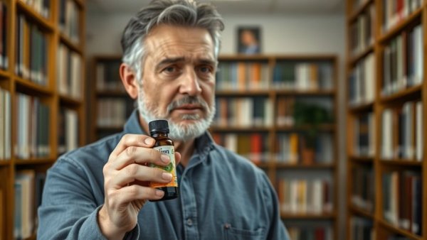 Man discussing natural dog ear medication remedy.