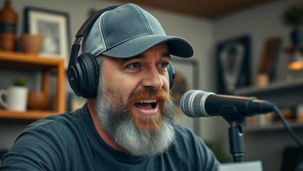 Middle-aged man discussing Second Brain Method with enthusiasm.