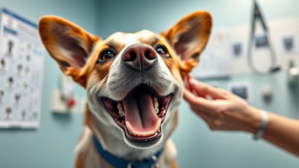 Funny dog reaction at vet checkup, pet funniest videos scene.