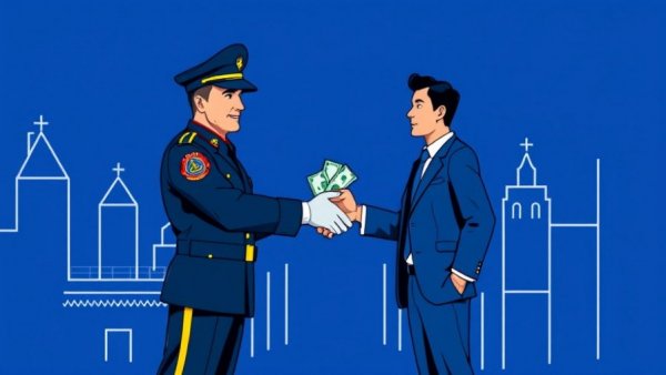 Stylized handshake between military and businessman, RealEstate Investors.