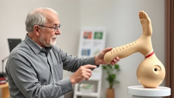 Older man demonstrating acupressure for eye twitch remedies.