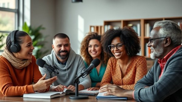 Virtual podcast discussing AI technology's impact on graduates.