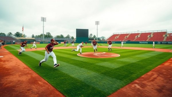 Wright State Raiders in baseball action on field, semifinals loss.