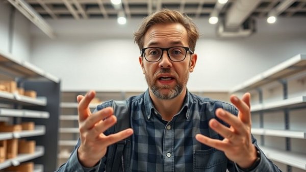 Influencer Marketing Mistakes video call discussion with empty shelves.