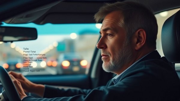 Man discussing jobs replaced by AI while driving.