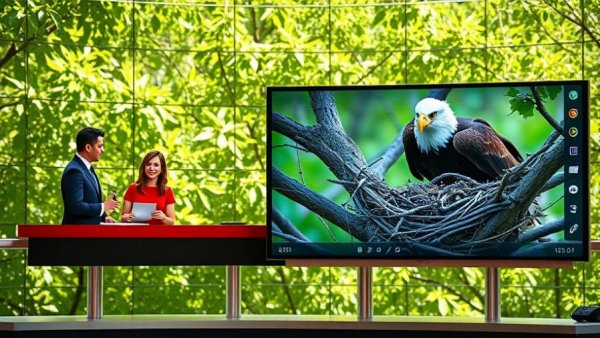 News Dayton broadcast discussing Little Miami Conservancy bald eagle nest.