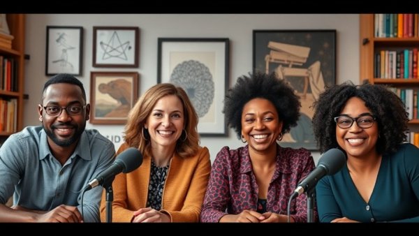 Diverse group in a podcast discussing AI vulnerability discovery.