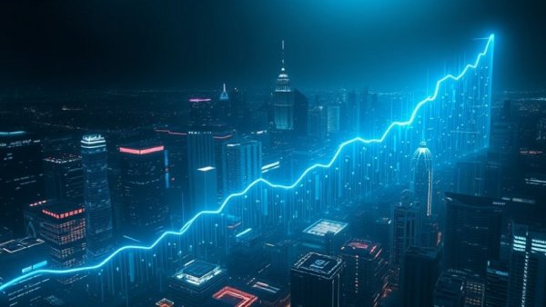 Dramatic AI singularity growth concept for business.