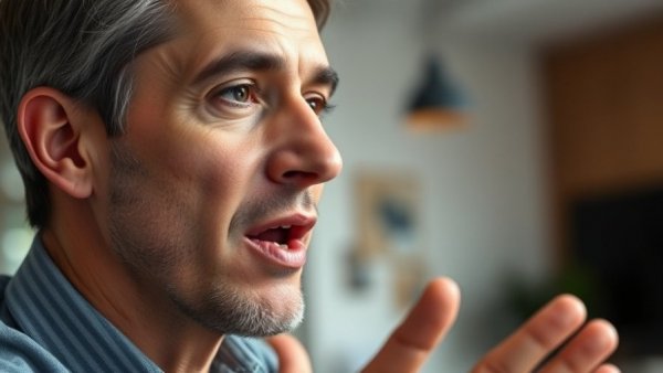 Person discussing AI Marketing Optimization indoors.