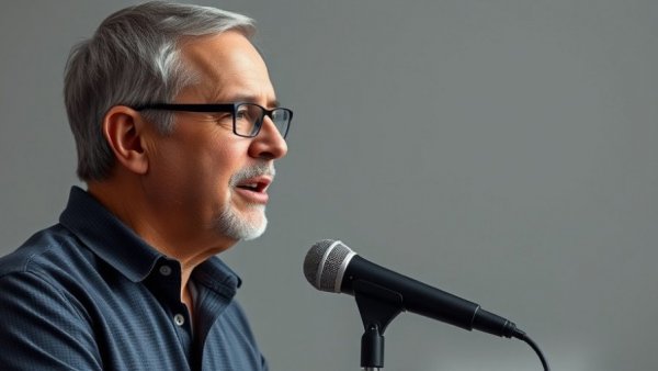 Man discusses how to become free of emails, microphone setup.