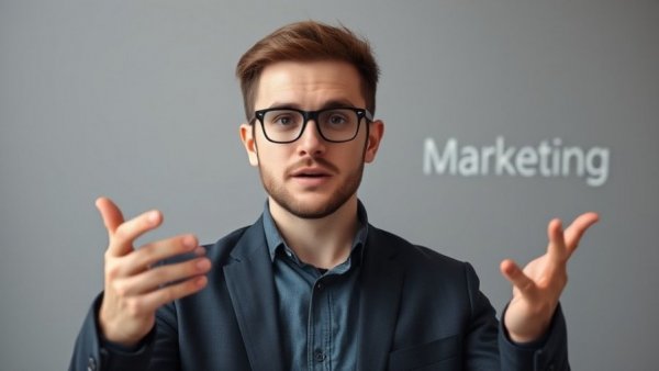 Young professional explaining marketing metrics that matter for lead generation.