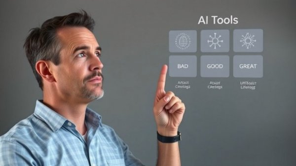 Bad AI tools in digital marketing highlighted by a thoughtful man.