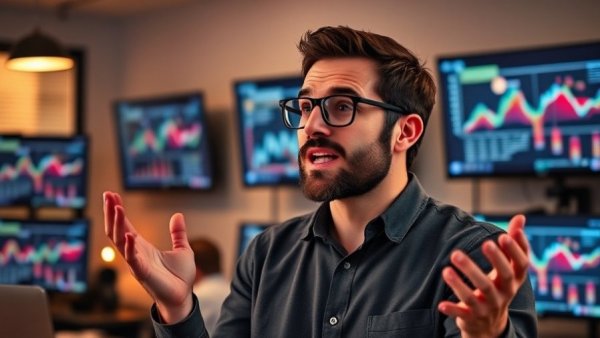 SEO marketing expert discussing strategies with charts
