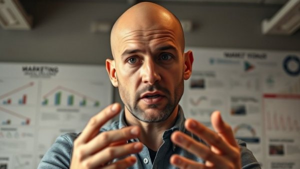 SEO Marketing insights with expert speaker in office setting