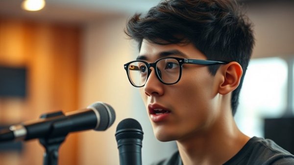 Young man discussing Growth AI Strategy in a studio setting.