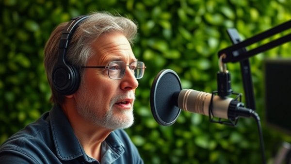 Man discusses motivating your team strategies on a podcast setup.