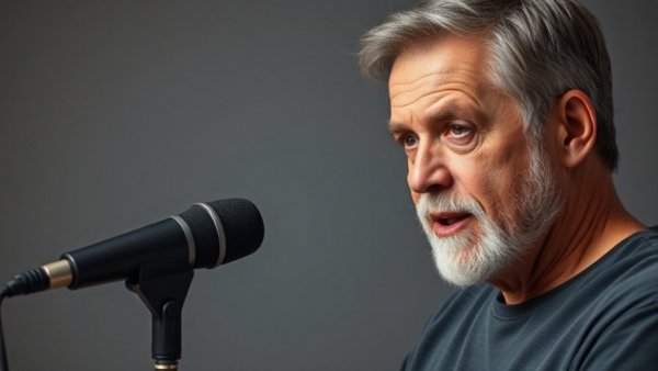 Man discussing digital marketing strategies in a studio setting