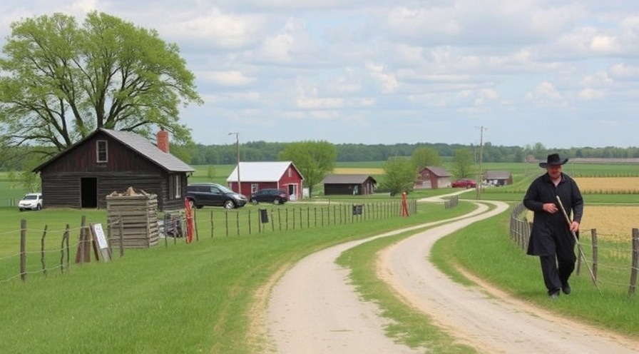 Scenic view of Ohio’s Amish Country showcasing serene landscapes and traditional farms.