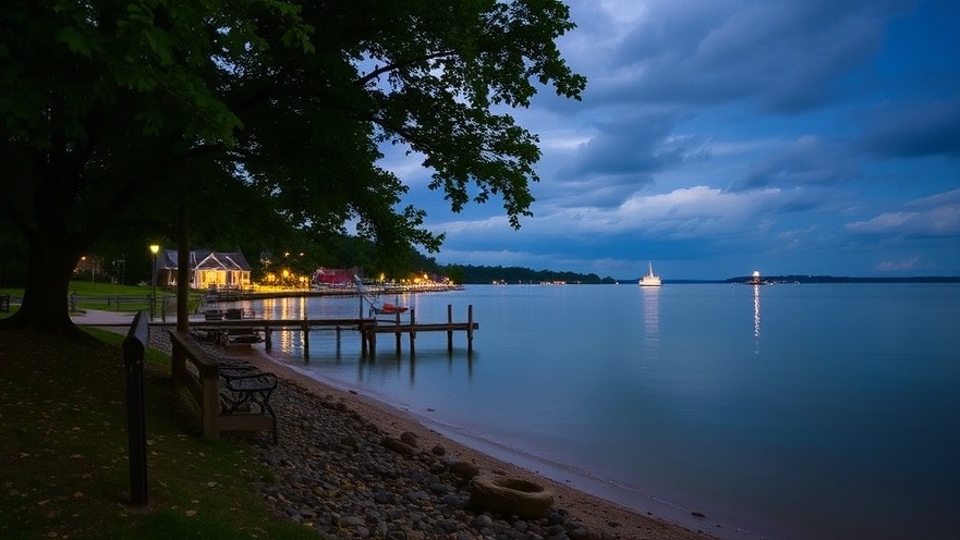 Breathtaking view of Put-in-Bay, Ohio with scenic waterfront and vibrant sunset.