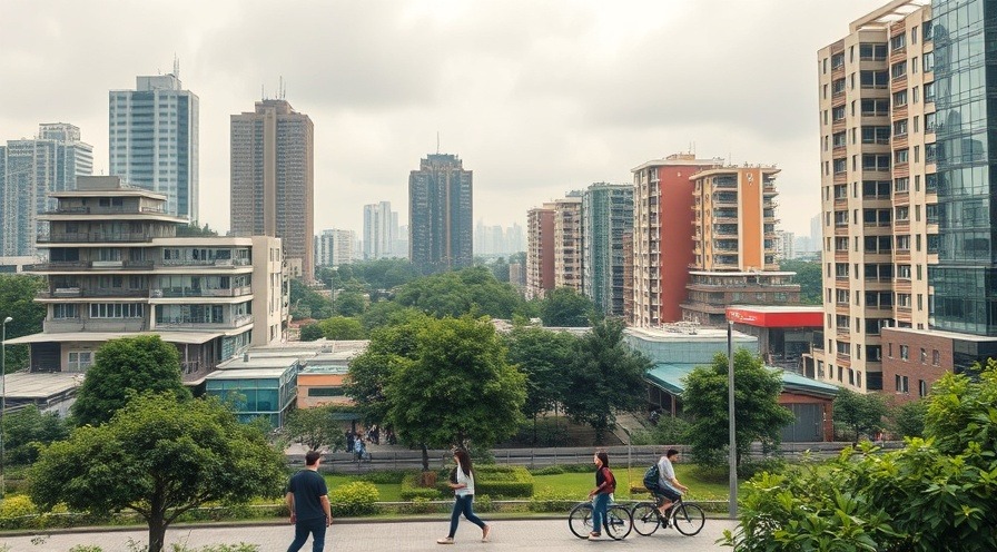 Real photo of urbanization's impact on nature and human connection.