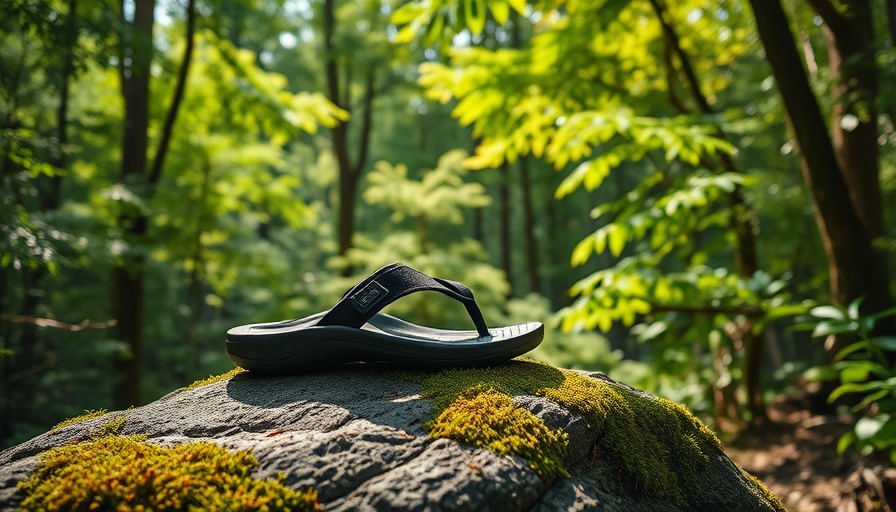 Chaco Classic Flip sandal in a lush forest setting