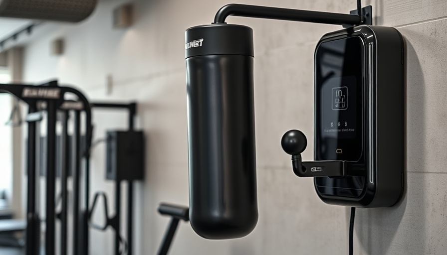 Interactive boxing machine in modern gym setting