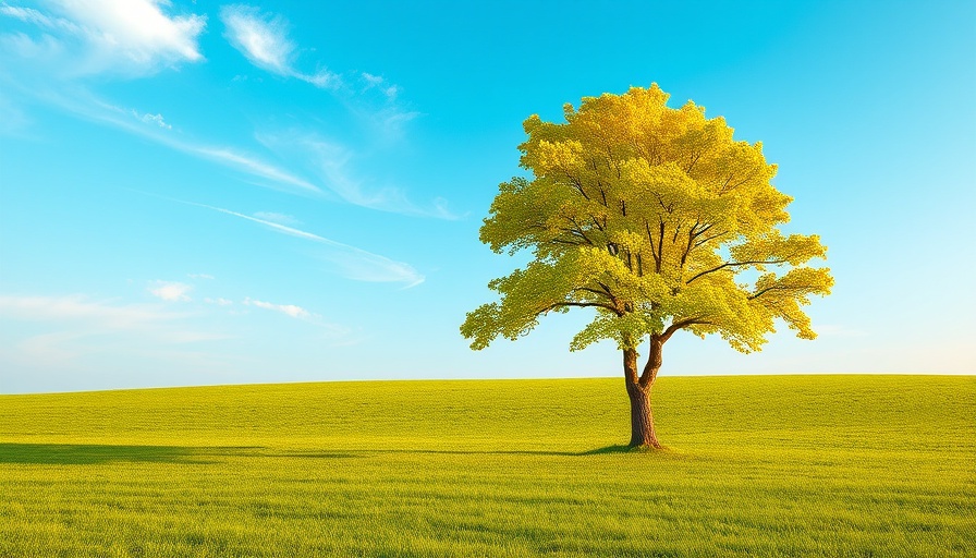 Nature connection: serene tree in grassy field.