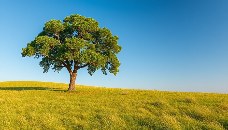 Majestic tree standing alone, symbolizing Climate Action inspiration.