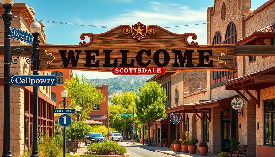 Old Town Scottsdale western sign promoting city heritage.