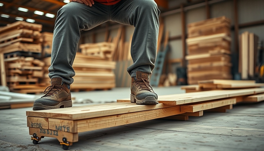 Construction worker wearing KEEN Utility Footwear on site.