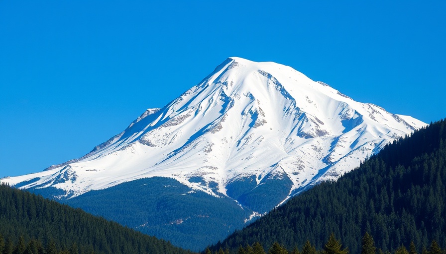 Majestic Denali mountain peak with snowy summit against clear sky