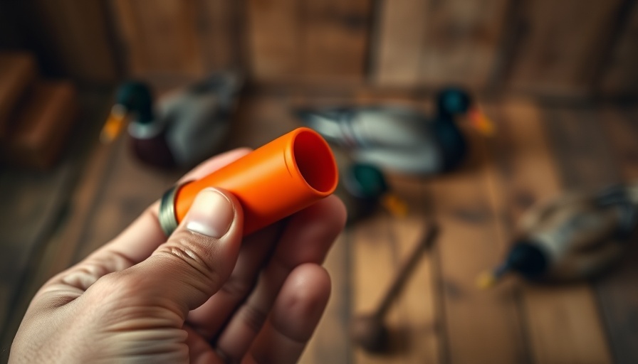 Orange shotgun shell with waterfowl on wood, best shot size waterfowl hunting.