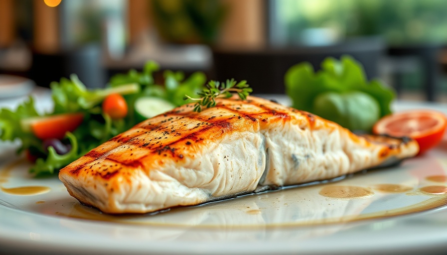 What Makes Animal Protein High Quality? Grilled salmon with salad.