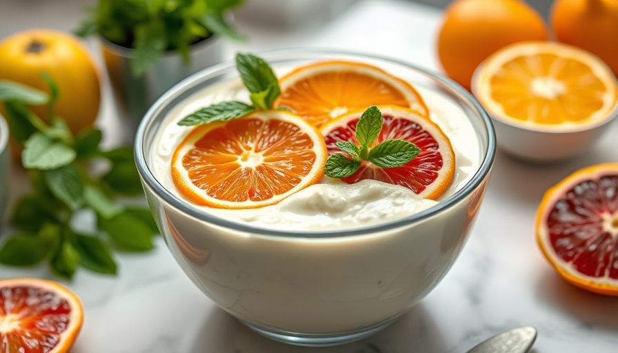 Chia Pudding with Winter Citrus and fresh mint, bright and fresh.