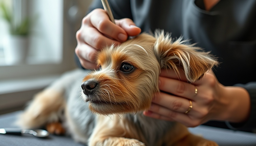 Dog grooming session showing how to take care of a dog.